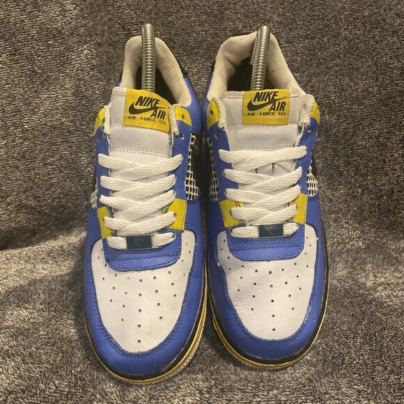 Nike Air Force 1 Brooklyn Edition Blue/Yellow/Black Mens 6.5 Sneakers 306353-401 main image 4